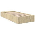 vidaXL Cadre de lit chêne sonoma 100x200 cm bois d'ingénierie