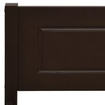 vidaXL Cadre de lit Bois de pin massif Marron foncé 160x200 cm