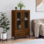 vidaXL Buffet haut chêne marron 69 5x31x115 cm bois d'ingénierie