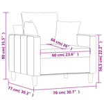 vidaXL Fauteuil Marron 60 cm Velours