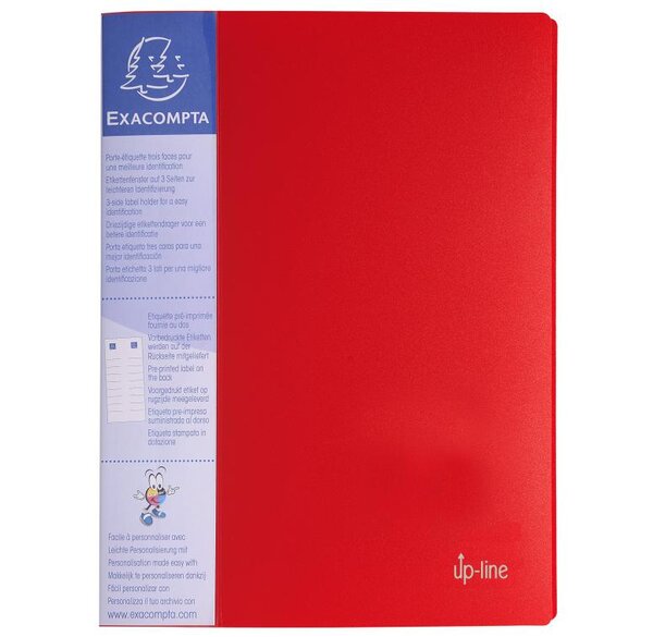 Protège-documents UPLINE PP opaque. 40 vues, 20 pochettes Rouge EXACOMPTA