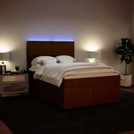 vidaXL Sommier à lattes de lit avec matelas Rose 140x190 cm Velours