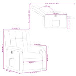 vidaXL Fauteuil inclinable électrique gris similicuir