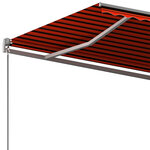 vidaXL Auvent automatique sur pied 400x350 cm Orange/marron