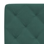 vidaXL Cadre de lit avec tête de lit Vert foncé 90x190 cm Velours