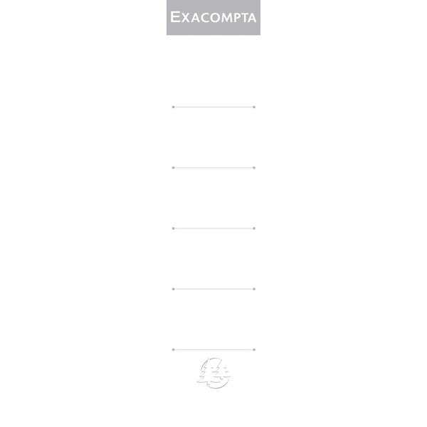 Etiquettes Autocollante Pour Dos De Classeur À Levier. 50mm De Largeur - Blanc - Exacompta