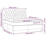 vidaXL Sommier à lattes de lit avec matelas Crème 160x200 cm Tissu