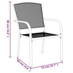 vidaXL Ensemble à manger de jardin 3 Pièces anthracite acier