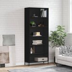 vidaXL Buffet noir 69 5x32 5x180 cm bois d'ingénierie