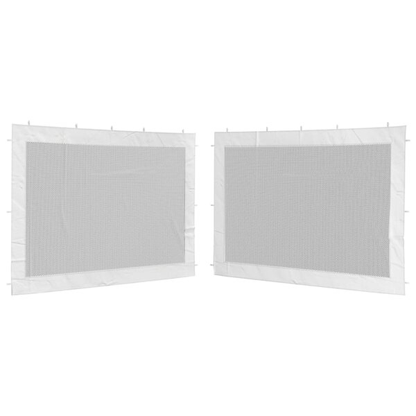 vidaXL Paroi de tente de réception 2 Pièces Maille Blanc et noir
