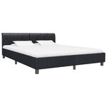 vidaXL Cadre de lit Noir Similicuir 160 x 200 cm