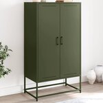 vidaXL Buffet haut blanc 68 5x38 5x123 5 cm acier