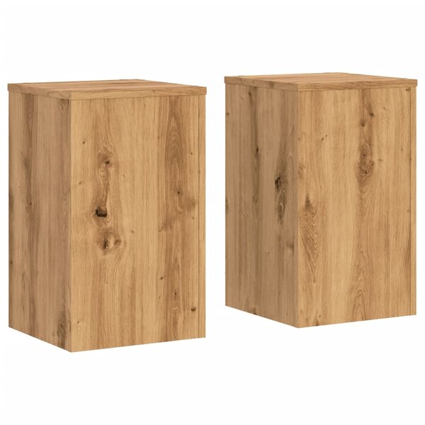 vidaXL Supports pour plantes 2 Pièces chêne artisanal bois ingénierie