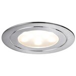 Kit spot LED encastré 3X5 6W acier brossé