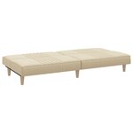 vidaXL Canapé-lit crème tissu
