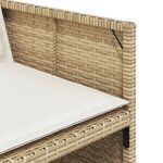 vidaXL Ensemble à manger de jardin et coussins 17 Pièces beige