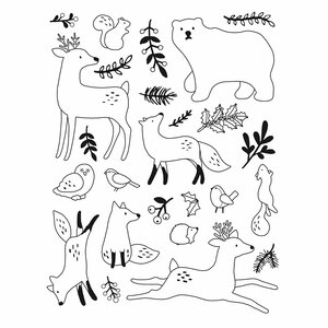 Tampons transparents - Animaux de la forêt