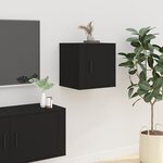 vidaXL Meubles TV muraux 2 Pièces Noir 40x34 5x40 cm