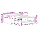 vidaXL Tables basses gigognes 2 Pièces chêne sonoma bois ingénierie métal