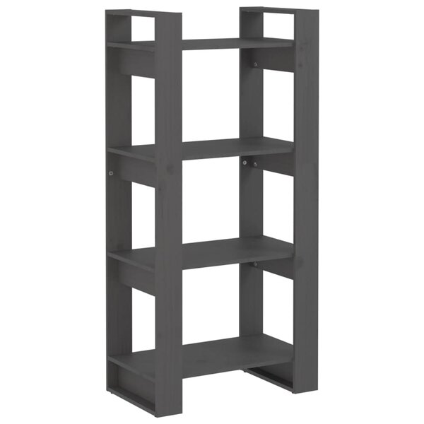 vidaXL Bibliothèque/Séparateur de pièce Gris 60x35x125 cm Bois massif