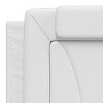 vidaXL Lit avec matelas blanc 180x200 cm similicuir