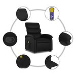 vidaXL Fauteuil inclinable de massage Noir Similicuir
