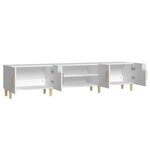 vidaXL Meuble TV blanc brillant 180x31 5x40 cm bois d'ingénierie