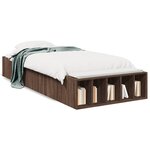 vidaXL Cadre de lit chêne marron 75x190 cm bois d'ingénierie
