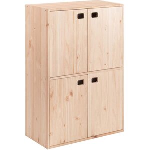 Meuble de rangement en pin 4 portes dinamic