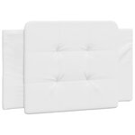 vidaXL Lit avec matelas blanc 90x190 cm similicuir
