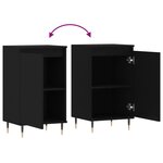 vidaXL Buffets 2 Pièces noir 40x35x70 cm bois d’ingénierie