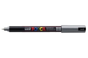 Marqueur pointe calibrée extra-fine pc1mr 0 7mm argent x 12 POSCA