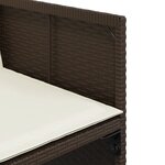 vidaXL Ensemble à manger de jardin avec coussins 15 Pièces marron rotin