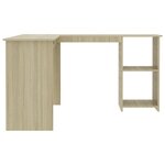vidaXL Bureau d'angle en forme de L Chêne sonoma Bois d'ingénierie