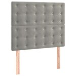 vidaXL Cadre de lit avec tête de lit Gris clair 80x200 cm Velours