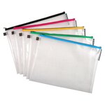 Pochette À Fermeture Éclair En Plastique Souple - Couleurs Assorties - X 10 - Exacompta