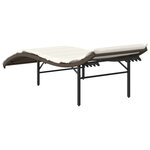 vidaXL Chaises longues lot de 2 avec coussins marron résine tressée