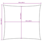 vidaXL Voile de parasol tissu oxford carré 2 5x2 5 m blanc