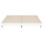 vidaXL Cadre de lit blanc 120x200 cm bois d'ingénierie