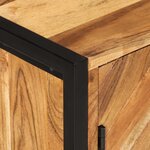 vidaXL Armoire de salle de bain bois massif d'acacia et fer