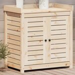 vidaXL Table de rempotage et étagères 82 5x50x86 5 cm bois massif pin