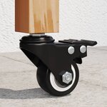 vidaXL Roues pivotantes 4 Pièces noir 35 mm fer