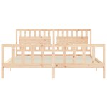 vidaXL Cadre de lit avec tête de lit 200x200 cm bois massif