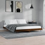 vidaXL Cadre de lit chêne marron 200x200 cm bois d'ingénierie