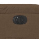 vidaXL Fauteuil inclinable électrique Marron Tissu