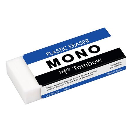 Gomme plastic classique mono l 74 x 31 x 12 mm tombow