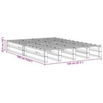vidaXL Cadre de lit sans matelas blanc 120x190 cm bois de pin massif