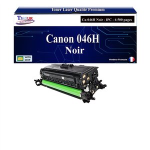 T3AZUR - Toner compatible avec Canon 046H pour Canon LBP-653Cdw LBP-654Cx Noir - 6 500p