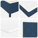 vidaXL Lit à Ressorts Ensachés avec Matelas  Bleu  100x200 cm  Tissu