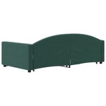 vidaXL Lit de jour avec lit gigogne vert foncé 100x200 cm velours
